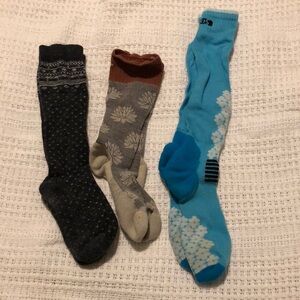 Bundle of three pairs of women’s knee socks